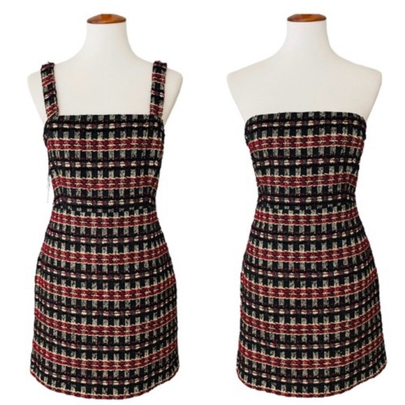 House of Harlow 1960 Dresses & Skirts - House of Harlow Elegant Black and Red Plaid Women's Dress